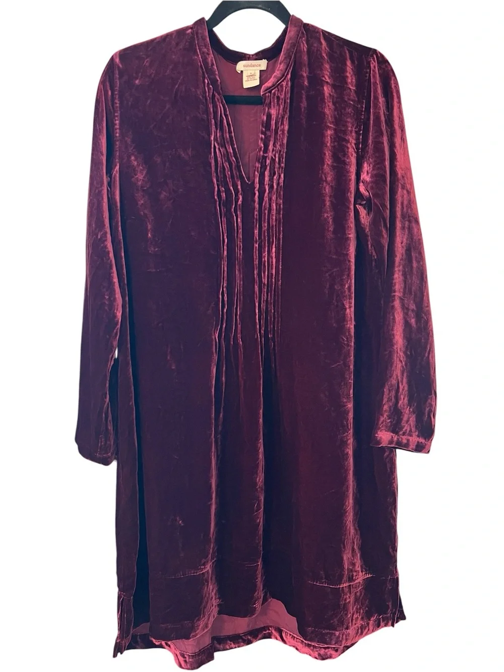 Sundance Velvet Enchantment Dress Size Small Red - Picture 2 of 4